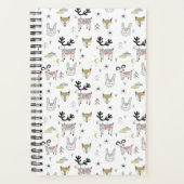 Cute Woodland Animal Doodle Pattern Planner (Voorkant)