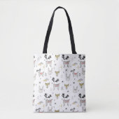 Cute Woodland Animal Doodle Pattern Tote Bag (Voorkant)