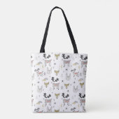 Cute Woodland Animal Doodle Pattern Tote Bag (Achterkant)