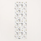 Cute Woodland Animal Doodle Pattern Yogamat (Voorkant)