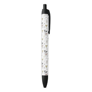 Cute Woodland Animal Doodle Pattern Zwarte Inkt Pen