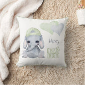 Cute Woodland Animal Elephant Name Nursery Kussen (Deken)