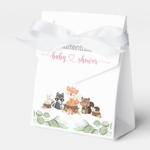 Cute Woodland Animal Floral Baby Girl Shower Bedankdoosjes