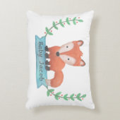 Cute Woodland Animal Fox Baby Nursery Sierkussen Accent Kussen (Voorkant(Verticaal))