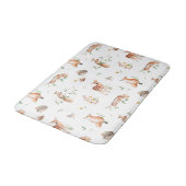 Cute Woodland Animal Friends Pattern Badmat (Gekanteld)