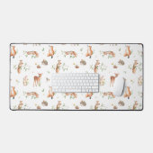 Cute Woodland Animal Friends Pattern Bureaumat (Keyboard & Muis)