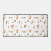 Cute Woodland Animal Friends Pattern Bureaumat (Voorkant)