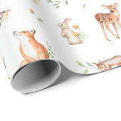 Cute Woodland Animal Friends Pattern Cadeaupapier (Rol Hoek)