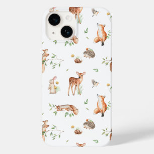 Cute Woodland Animal Friends Pattern Case-Mate iPhone 14 Hoesje