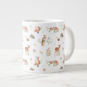 Cute Woodland Animal Friends Pattern Grote Koffiekop (Voorkant rechts)