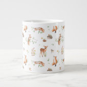 Cute Woodland Animal Friends Pattern Grote Koffiekop (Voorkant)