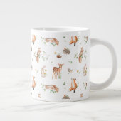 Cute Woodland Animal Friends Pattern Grote Koffiekop (Rechts)
