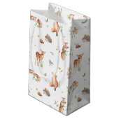 Cute Woodland Animal Friends Pattern Klein Cadeauzakje (Achterkant Gekanteld)