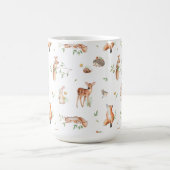Cute Woodland Animal Friends Pattern Koffiemok (Center)