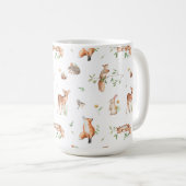 Cute Woodland Animal Friends Pattern Koffiemok (Voorkant rechts)