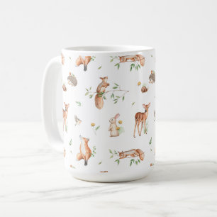 Cute Woodland Animal Friends Pattern Koffiemok