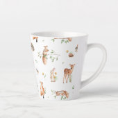 Cute Woodland Animal Friends Pattern Latte Mok (Rechts)