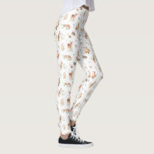 Cute Woodland Animal Friends Pattern Leggings (Rechts)