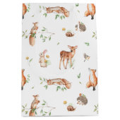 Cute Woodland Animal Friends Pattern Medium Cadeauzakje (Voorkant)