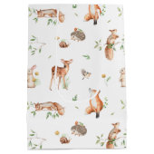Cute Woodland Animal Friends Pattern Medium Cadeauzakje (Achterkant)