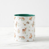 Cute Woodland Animal Friends Pattern Mok (Midden)