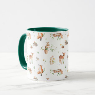 Cute Woodland Animal Friends Pattern Mok