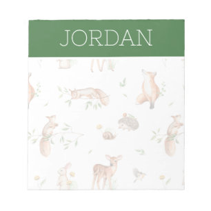 Cute Woodland Animal Friends Pattern Notitieblok