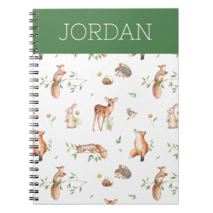 Cute Woodland Animal Friends Pattern Notitieboek