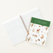 Cute Woodland Animal Friends Pattern Notitieboek (Binnen)