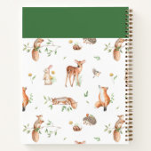 Cute Woodland Animal Friends Pattern Notitieboek (Achterkant)