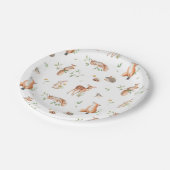 Cute Woodland Animal Friends Pattern Papieren Bordje (Gekanteld)