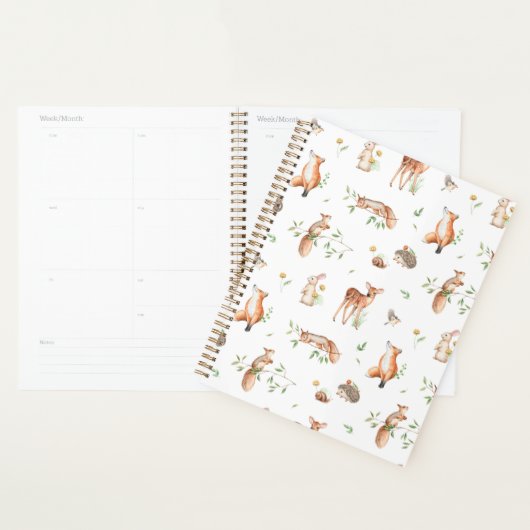 Cute Woodland Animal Friends Pattern Planner (Display)