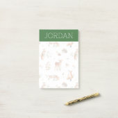 Cute Woodland Animal Friends Pattern Post-it® Notes (Op bureau)