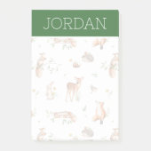 Cute Woodland Animal Friends Pattern Post-it® Notes (Voorkant)