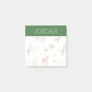 Cute Woodland Animal Friends Pattern Post-it® Notes