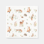 Cute Woodland Animal Friends Pattern Servet (Voorkant)
