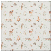 Cute Woodland Animal Friends Pattern Stof (Swatch)
