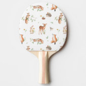 Cute Woodland Animal Friends Pattern Tafeltennisbatje (Voorkant)