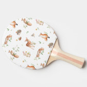 Cute Woodland Animal Friends Pattern Tafeltennisbatje (Zijkant)