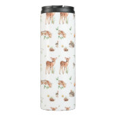 Cute Woodland Animal Friends Pattern Thermosbeker (Achterkant)
