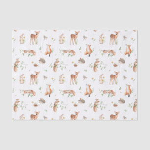 Cute Woodland Animal Friends Pattern Tissuepapier