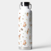Cute Woodland Animal Friends Pattern Waterfles (Voorkant)