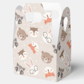 Cute Woodland Animal Kinder Pattern Birthday Party Bedankdoosjes (Geopend)