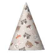 Cute Woodland Animal Kinder Pattern Birthday Party Feesthoedjes (Voorkant)