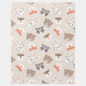 Cute Woodland Animal Kinder Pattern Fleece Deken (Voorkant)