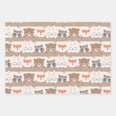 Cute Woodland Animal Kinder Pattern Inpakpapier Vel (Voorkant 3)