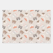 Cute Woodland Animal Kinder Pattern Inpakpapier Vel (Voorkant 2)