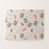 Cute Woodland Animal Kinder Pattern Legpuzzel (Horizontaal)