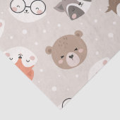 Cute Woodland Animal Kinder Pattern Tissuepapier (Detail)
