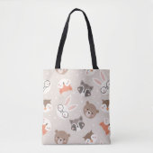 Cute Woodland Animal Kinder Pattern Tote Bag (Voorkant)